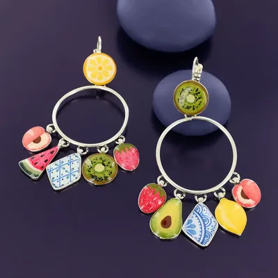 Jewelry - PRETTY SLEEPERS PRETTY SILVER MULTI COLOR - ILARIA.I