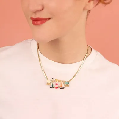 Jewelry - HORIZON NECKLACE GOLD COLOR MULTI - ILARIA.I