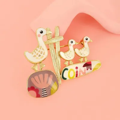 Jewelry - MULTI-COLOR GOLD FEATHER BROOCH - ILARIA.I