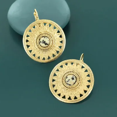 Bijoux - DORMEUSES SOLEDAD COULEUR DORE GRIS - ILARIA.I