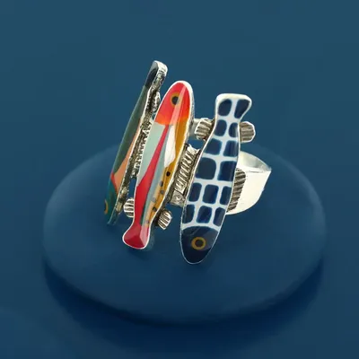 Bijoux - BAGUE BLUE COULEUR ARGENT MULTI - ILARIA.I