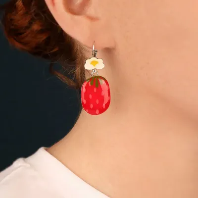 Jewelry - DELICE SLEEPERS SILVER RED - ILARIA.I