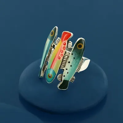 Jewelry - BLUE RING, SILVER MULTI COLOR - ILARIA.I