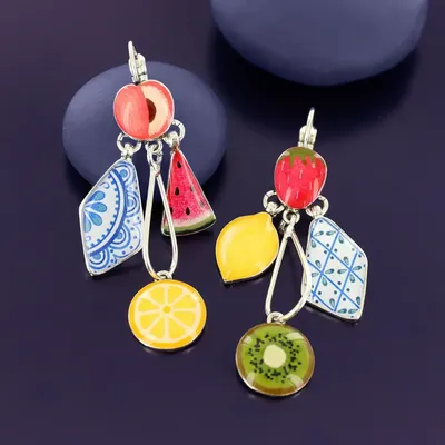 Jewelry - PRETTY SLEEPERS PRETTY SILVER MULTI COLOR - ILARIA.I
