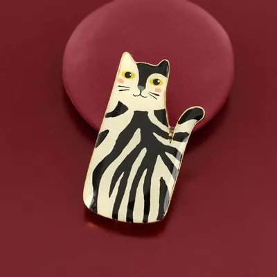 Bijoux - BROCHE ALFRED COULEUR DORE NOIR - ILARIA.I