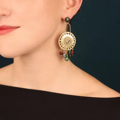 Jewelry - SOLEDAD CHIPS GOLD GREEN - ILARIA.I