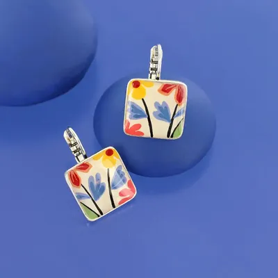 Bijoux - DORMEUSES DELICE COULEUR ARGENT MULTI - ILARIA.I