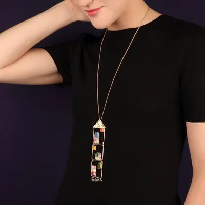 Jewelry - CURIOUS NECKLACE GOLD COLOR MULTI - ILARIA.I