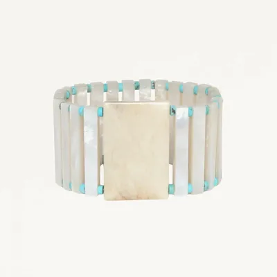 Bijoux - Bracelet manchette XL nacre - Milos - ILARIA.I