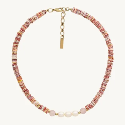 Jewelry - 3 pearls short necklace - Spiaggia Rosa - ILARIA.I