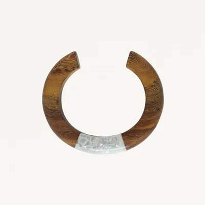 Jewelry - Wood & shell rigid bracelet - Okawa - ILARIA.I