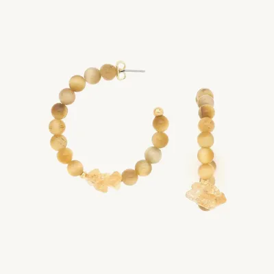 Jewelry - Tiger eyes creoles earrings - Alegria Beach - ILARIA.I