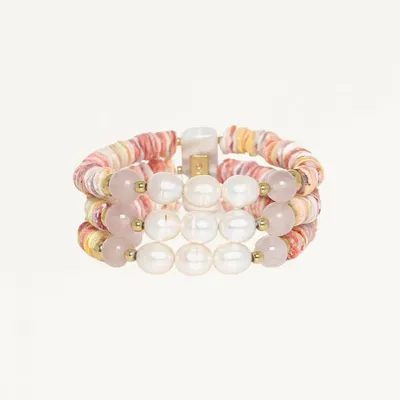Jewelry - 3 rows stretch bracelet - Spiaggia Rosa - ILARIA.I