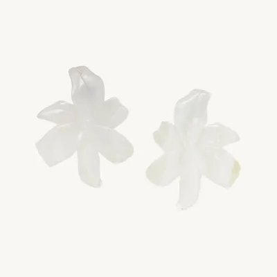 Jewelry - Flower XL post earrings with 5 petals - Lis Blanc - ILARIA.I