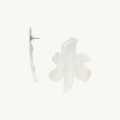 Jewelry - Flower XL post earrings with 5 petals - Lis Blanc - ILARIA.I