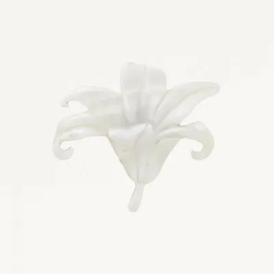 Jewelry - Flower brooch pin with stem - Lis Blanc - ILARIA.I