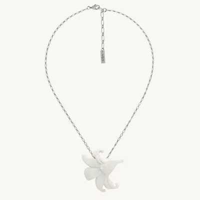 Jewelry - Flower & stem pendant necklace - Lis Blanc - ILARIA.I