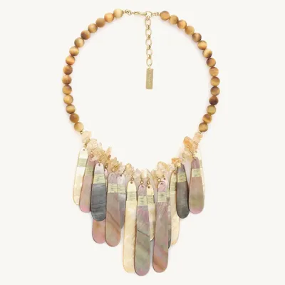 Jewelry - Plastron necklace with multidangles - Alegria Beach - ILARIA.I