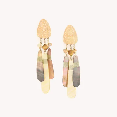 Jewelry - Clip earrings with 3 dangles - Alegria Beach - ILARIA.I