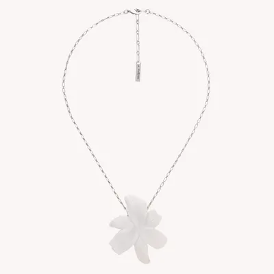 Jewelry - 5 petals flower pendant necklace - Lis Blanc - ILARIA.I