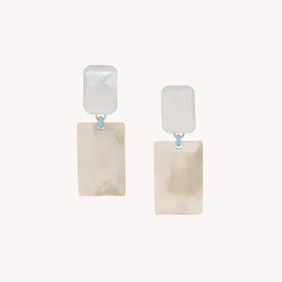 Jewelry - 2 rectangle post earrings - Milos - ILARIA.I