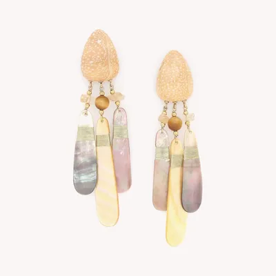 Jewelry - XL post earrings with 3 dangles - Alegria Beach - ILARIA.I