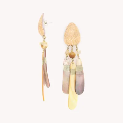 Jewelry - XL post earrings with 3 dangles - Alegria Beach - ILARIA.I