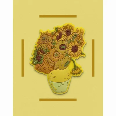 Decorative frescoes - PVC Magnet Sunflowers - Vincent van Gogh, 1888 - ILARIA.I