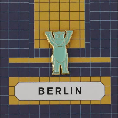 Decorative frescoes - Pin Bear Blue - ILARIA.I