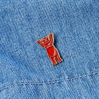 Decorative frescoes - Pin Bear Red - ILARIA.I