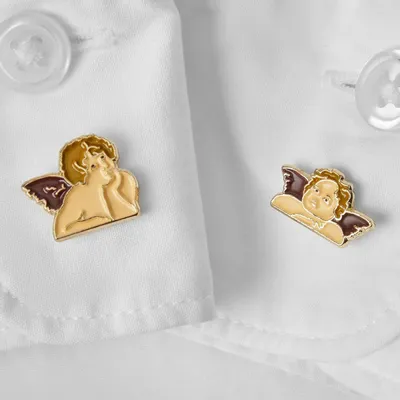 Fresques décoratives - Set of 2 Pins The Sistine Madonna - Raphael, 1512–1513 - ILARIA.I