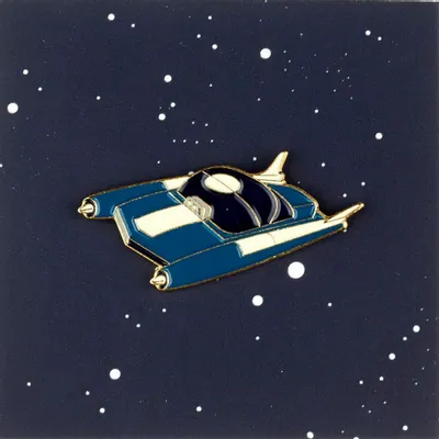Decorative frescoes - Pin Blue Space Car - ILARIA.I