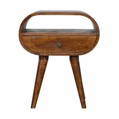 Night tables - Artisan Furniture Solid Wood Chestnut 1 Drawer Nightstand - ILARIA.I