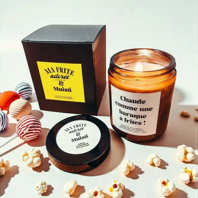 Objets de décoration - Bougie Muisti & Ma Frite Adorée - Chaude comme une baraque à frites – 160g - ILARIA.I