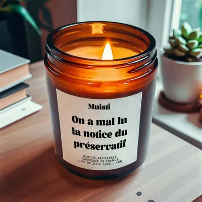 Decorative objects - Scented Candle - We misread the condom instructions - White Musk - 160g - ILARIA.I