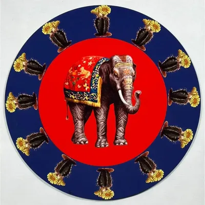 Dessous de plat - Dessous de verre - Elefante Sottobicchiere Rotondo - #01 - ILARIA.I