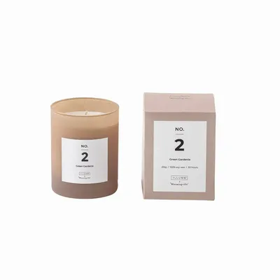 Cloisons - NO. 2 - Green Gardenia Bougie parfumée, Rose, Cire naturelle - ILARIA 2.0