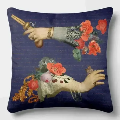 Linge - Rêves Baroques 1 - Housse Coussin Velours 45cm x 45cm - ILARIA.I