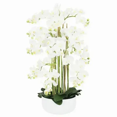 Décorations florales - Orchidée artificielle en pot céramique - ILARIA.I