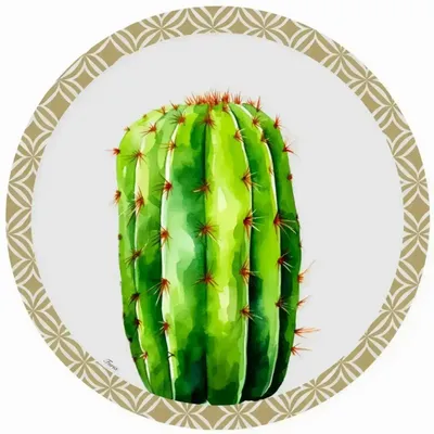 Placemats - placemats - piante grasse sottopiatto rotondo - #02 - ILARIA.I