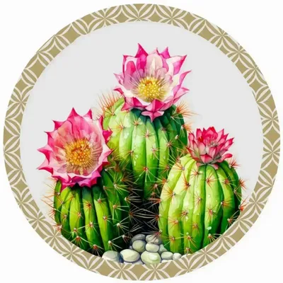 Placemats - placemats - piante grasse sottopiatto rotondo - #04 - ILARIA.I