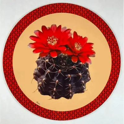 Dessous de plat - Dessous de verre - Cactus Sottobicchiere Rotondo - #06 - ILARIA.I