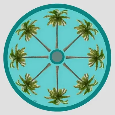 Table mat - Bottle coaster - Palma Sottobottiglia Rotondo - #04 - ILARIA.I