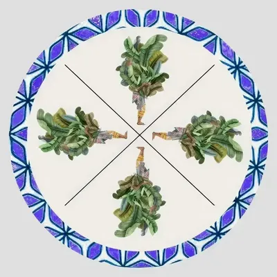 Sets de table - Sets de table - Leaf man Sottopiatto Rotondo - #02 - ILARIA.I
