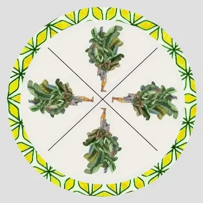 Placemats - placemats - Leaf man Sottopiatto Rotondo - #03 - ILARIA.I
