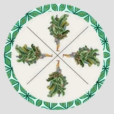 Placemats - placemats - Leaf man Sottopiatto Rotondo - #04 - ILARIA.I