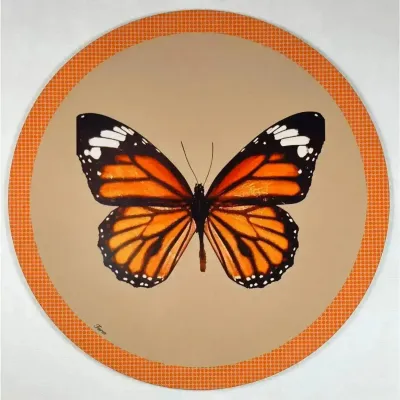 Table mat - Coasters - Farfalla 2.0 Sottobicchiere Rotondo - #02 - ILARIA.I
