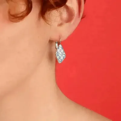 Bijoux - DORMEUSES JOLIE JOLIE COULEUR ARGENT BLEU - ILARIA.I