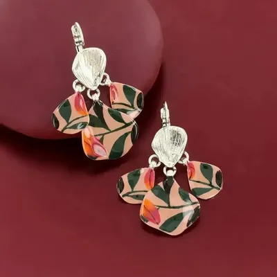 Bijoux - DORMEUSES AMAZONE COULEUR ARGENT ROSE - ILARIA.I