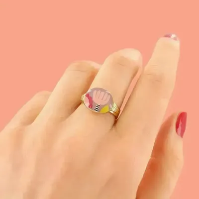 Bijoux - BAGUE PLUME COULEUR DORE MULTI - ILARIA.I